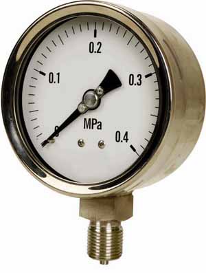 Y-B不(bu)鏽鋼壓力表